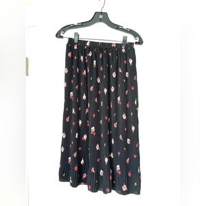 Floral Black Skirt